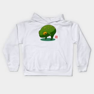 Yoga Frog Forward Half Bend Kids Hoodie